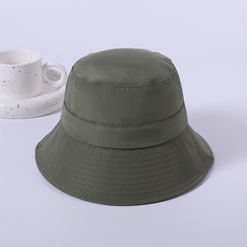 Green cloth hat spring and summer new leisure play beach hat female Korean version of the fisherman hat outdoor sunshade sunscreen hat