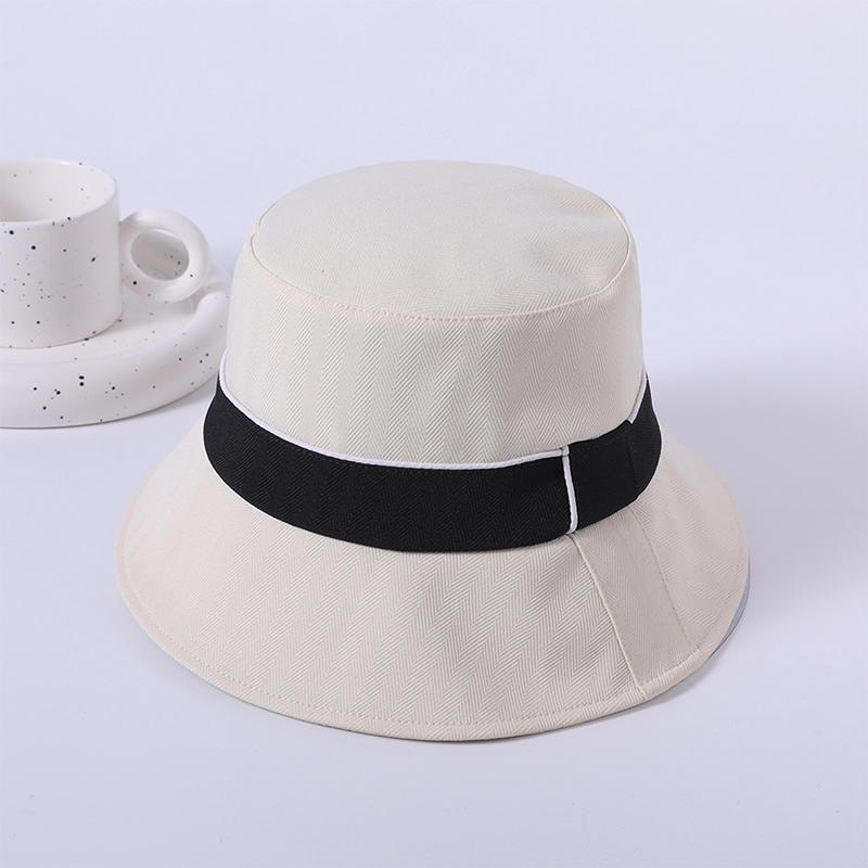 White cloth hat spring and summer new simple casual beach hat female Korean version of the fisherman hat outdoor sunshade sunscreen hat