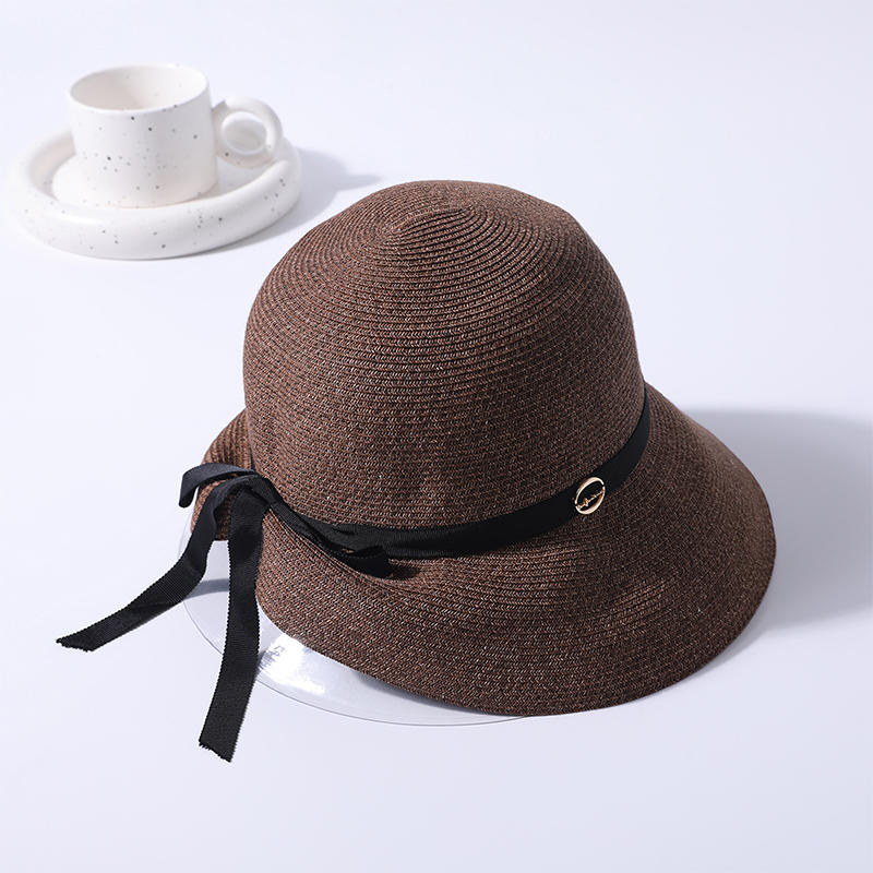 Japanese same style fine debater with PU decoration with large brim fisherman hat