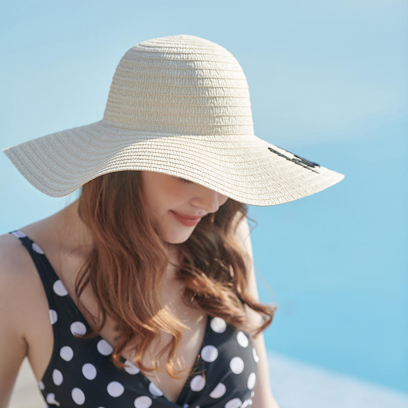 Straw hat spring and summer new letter pattern female European and American style sun hat outdoor sunshade sun hat