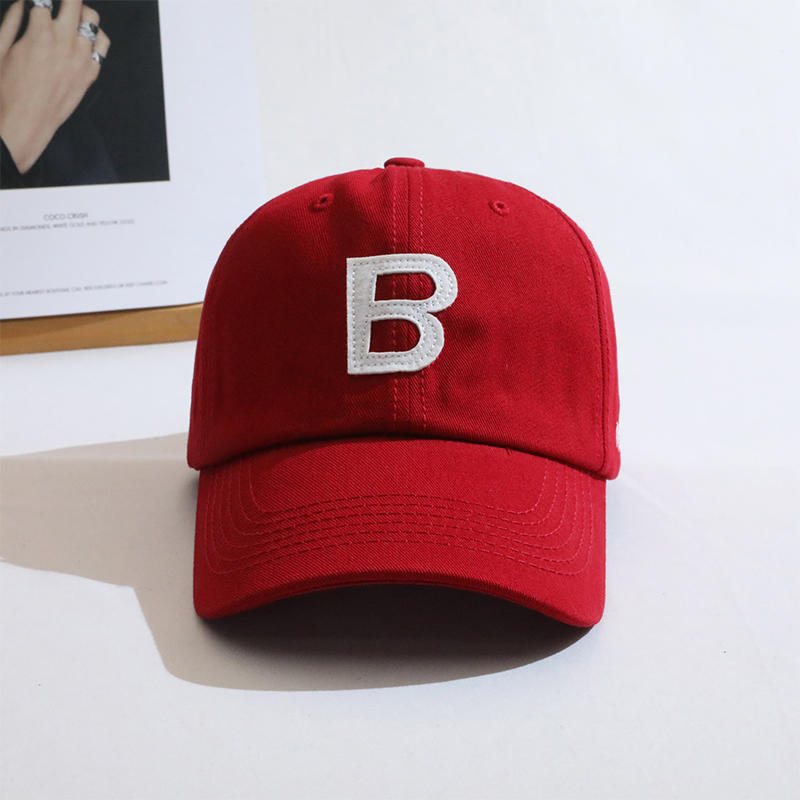 Red hat men and women couple Korean version peaked cap trend new fashion Japanese casual spring and summer baseball cap