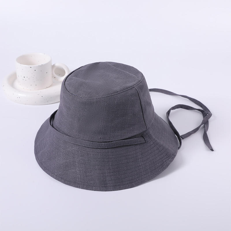 Spring and summer new leisure play female Korean version dark gray fisherman hat outdoor sunshade sun protection hat