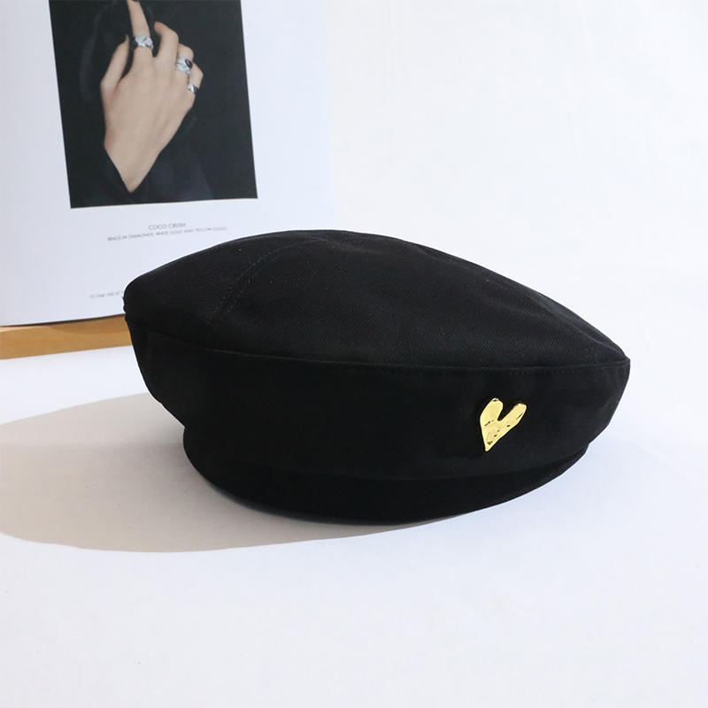 Black hat Korean version of the beret trend new fashion casual spring and summer beret