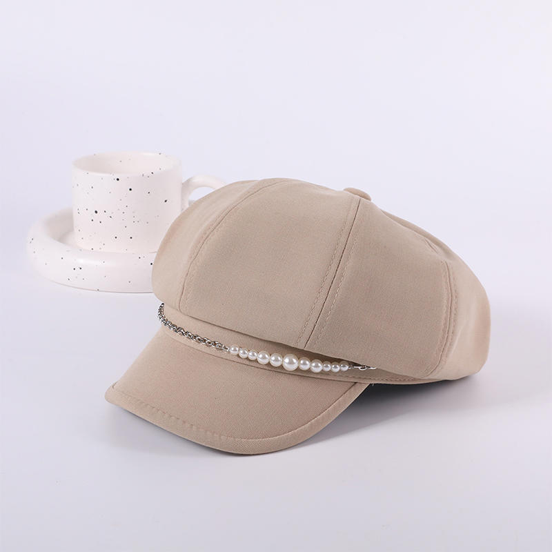 Cloth hat spring and summer new leisure play beach hat knitted female Korean version of the octagonal hat outdoor sunshade sunscreen hat