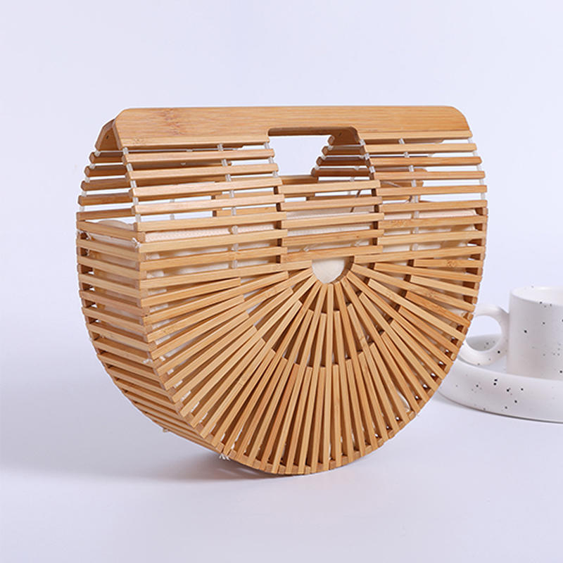 Bamboo handmade string handmade paper straw bag