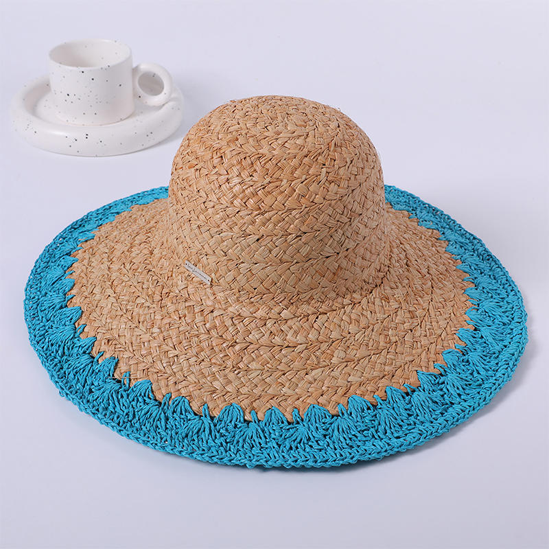 Lafite grass hollow style crochet spring and summer new leisure travel shot beach hat woven female Korean version of the sun hat outdoor sunshade sun hat