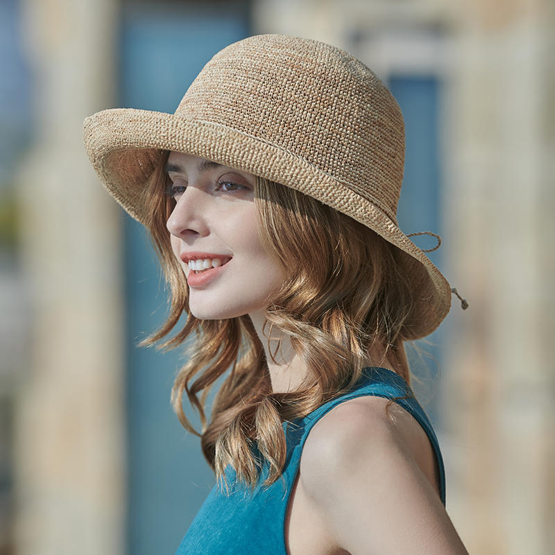 Simple straw rope decorative straw hat Japanese fisherman hat outdoor sunshade hat