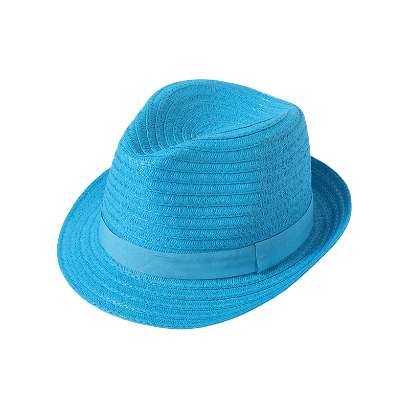 Monofilament grass weave ladies European and American style striped ribbon hat