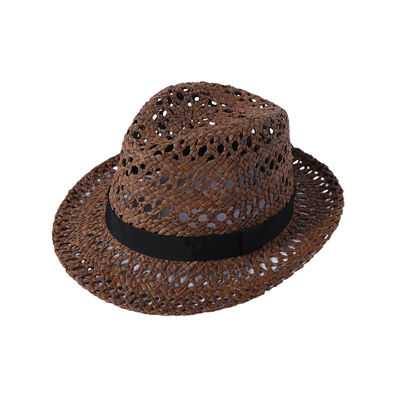 Straw hat spring and summer new style cross eye raffia hand-woven men's and women's European and American style top hat