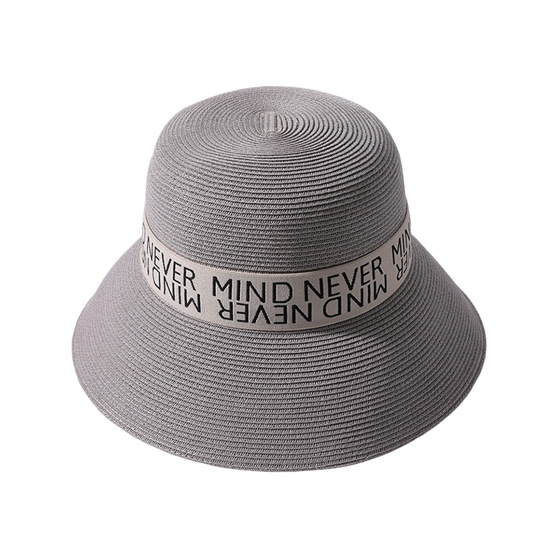 Japanese spring and summer new casual fashion jacquard ribbon sun protection hat