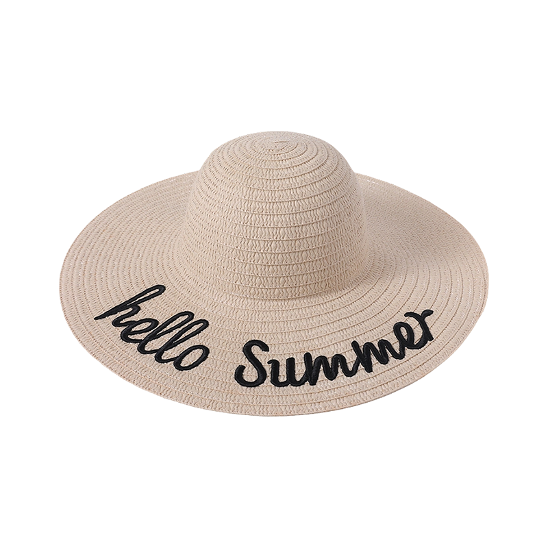 Straw hat spring and summer new letter pattern female European and American style sun hat outdoor sunshade sun hat