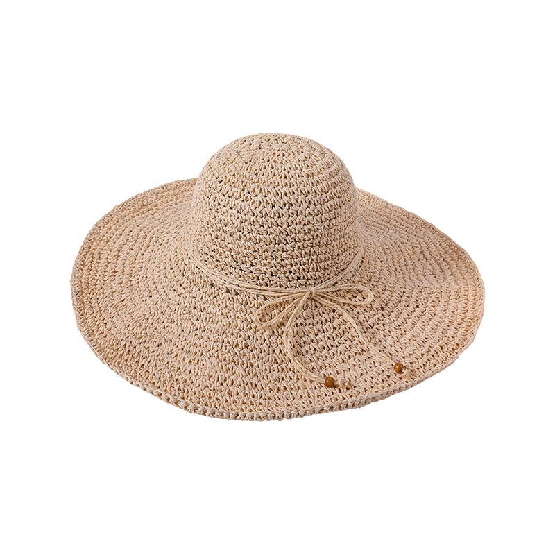 Simple plain straw hat spring and summer new leisure play beach hat knitted female Korean version of the sun hat outdoor sunshade sun hat