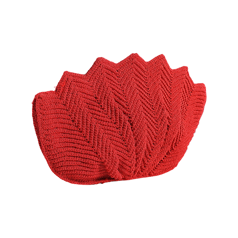Red Heart Thread Hook Shell Clutch