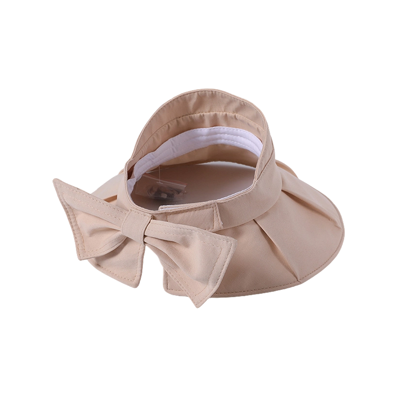 Empty top spring and summer new leisure play bow beach hat woven women's outdoor sunshade sunscreen hat