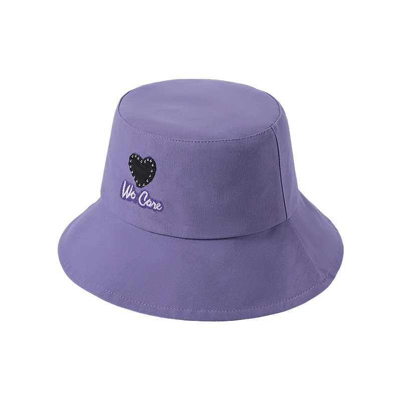 Blue spring and summer new leisure play female Korean version of the fisherman heart-shaped pattern hat outdoor sunshade sunscreen hat