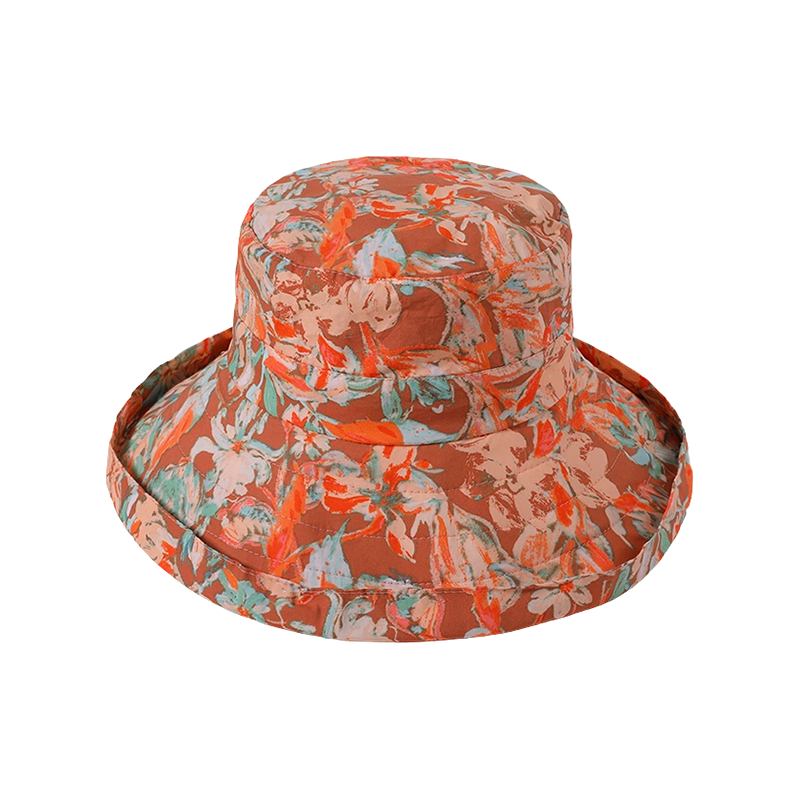 Flower cloth hat spring and summer new leisure play beach hat female Korean version of the fisherman hat outdoor sunshade sunscreen hat