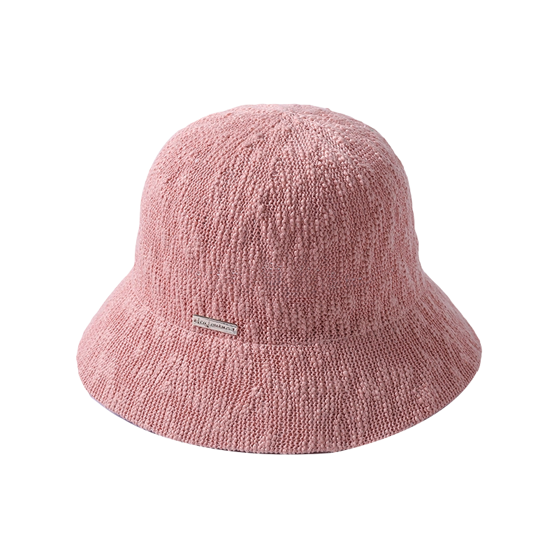Pink knitted hat spring and summer new casual female Korean fisherman hat outdoor sunshade sunscreen hat