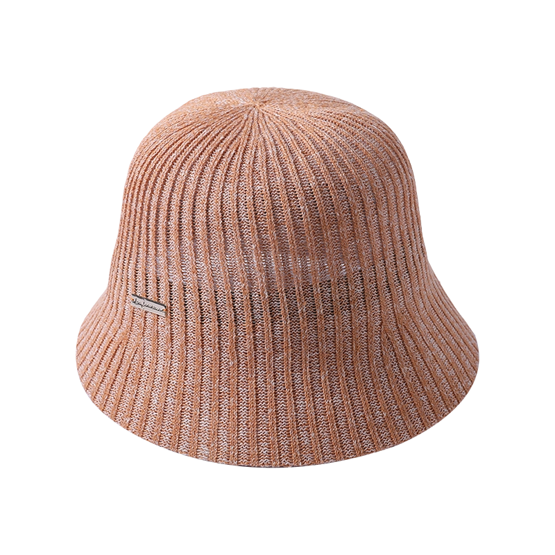 Striped knitted hat spring and summer new leisure play knitted female Korean version of the fisherman hat outdoor sunshade sunscreen hat