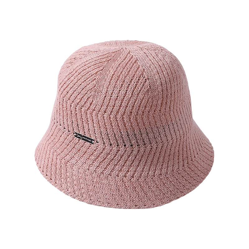 Pink spring and summer new leisure play beach hat woven female Japanese fisherman hat outdoor sunshade sunscreen hat
