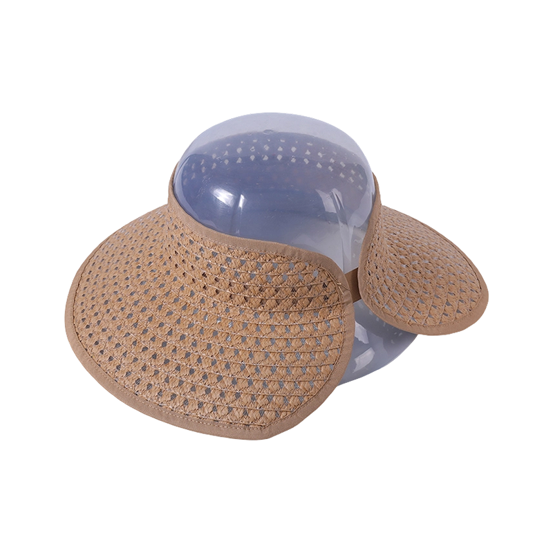 Top transparent straw hat spring and summer new leisure play beach hat knitted female Korean version of the empty top hat outdoor sunshade sunscreen hat